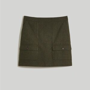 Madewell Wool-blend Cargo Mini Skirt
